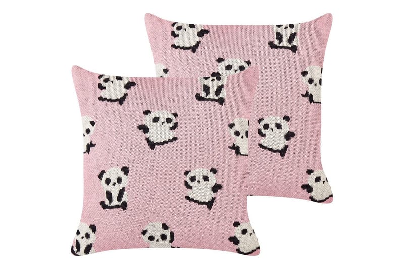 Prydnadskuddar Talokan set om 2 Rosa/svart/vit - Rosa/svart/vit - Textil & mattor - Filtar, kuddar & plädar - Utekudde