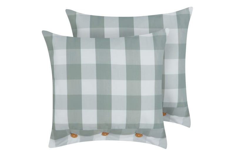 Prydnadskuddar Tamnine set om 2 Mintgrön/Vit, Fyrkantig - Mintgrön/Vit, Fyrkantig - Textil & mattor - Filtar, kuddar & plädar - Prydnadskudde & kuddfodral
