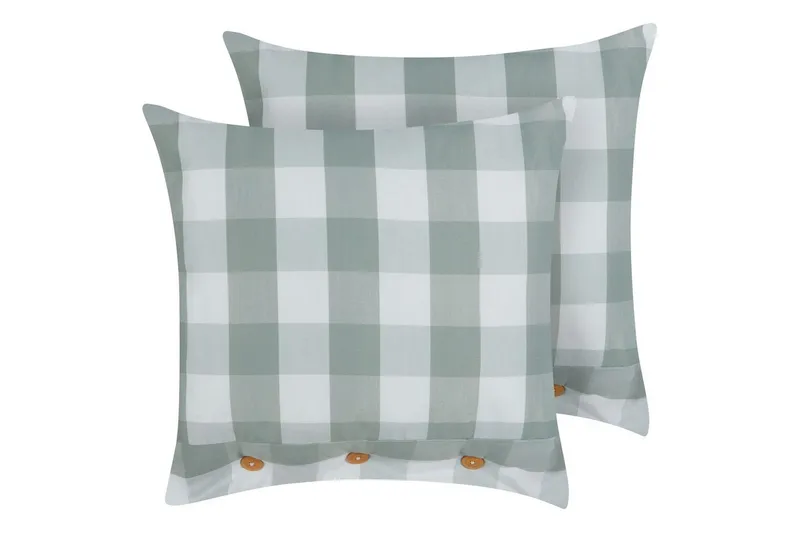 Prydnadskuddar Tamnine set om 2 Mintgrön/Vit, Fyrkantig, Mintgrön/Vit, Fyrkantig