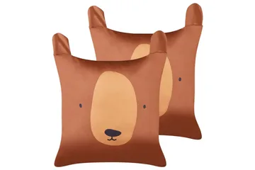 Prydnadskuddar Teddybear set om 2 - Textil & mattor - Filtar, kuddar & plädar - Utekudde