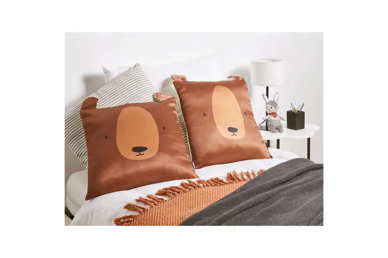 Prydnadskuddar Teddybear set om 2 - Textil & mattor - Filtar, kuddar & plädar - Utekudde