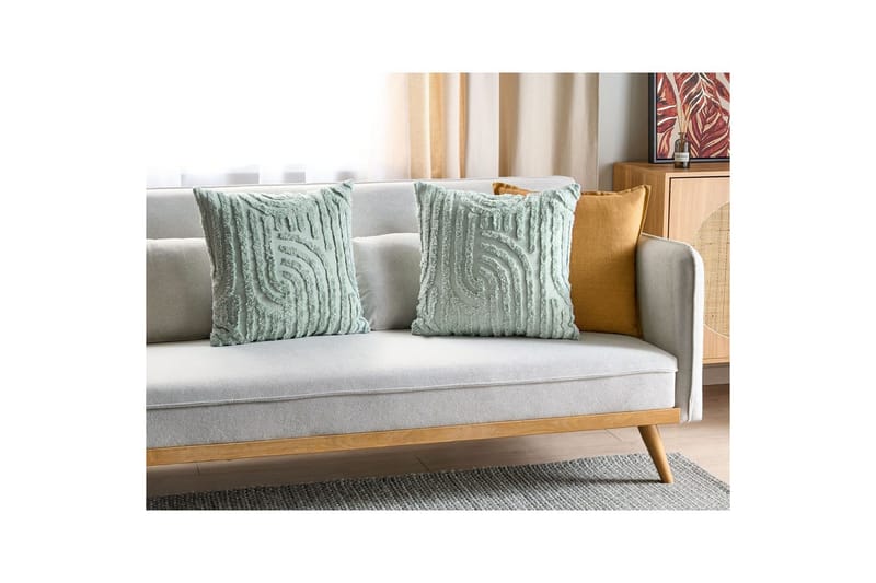 Prydnadskuddar Tellima set om 2 Grön - Grön - Textil & mattor - Filtar, kuddar & plädar - Utekudde