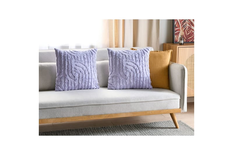 Prydnadskuddar Tellima set om 2 Violett - Violett - Textil & mattor - Filtar, kuddar & plädar - Utekudde