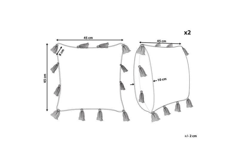 Prydnadskuddar Torenia set om 2 - Textil & mattor - Filtar, kuddar & plädar - Prydnadskudde & kuddfodral