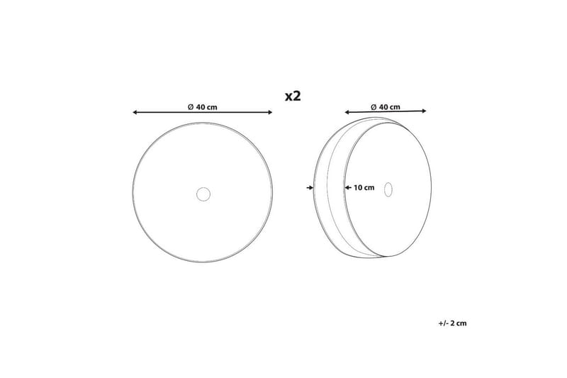 Prydnadskuddar Udala set om 2 Blå - Blå - Textil & mattor - Filtar, kuddar & plädar - Utekudde