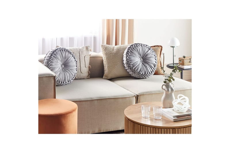 Prydnadskuddar Udala set om 2 Grå - Grå - Textil & mattor - Filtar, kuddar & plädar - Utekudde