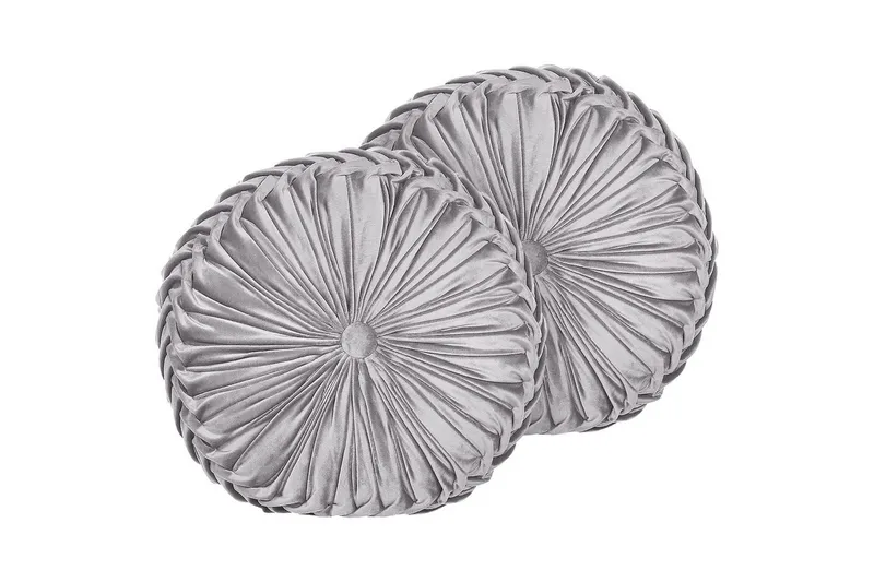 Prydnadskuddar Udala set om 2 Grå - Grå - Textil & mattor - Filtar, kuddar & plädar - Utekudde