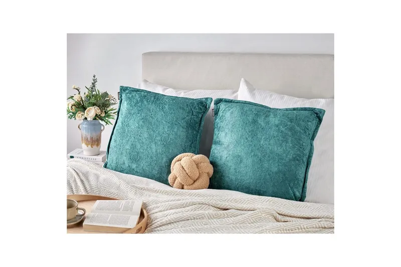 Prydnadskuddar Verpis set om 2 Blågrön - Blågrön - Textil & mattor - Filtar, kuddar & plädar - Prydnadskudde & kuddfodral