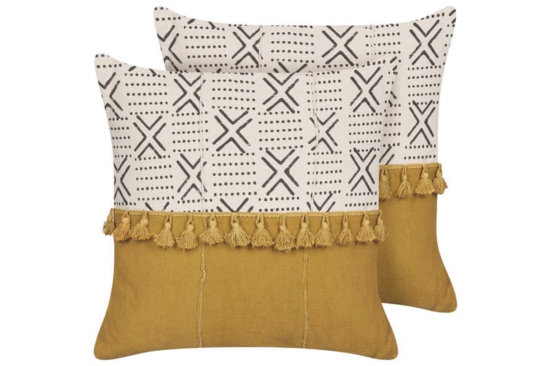 Prydnadskuddar Woodi set om 2, undefined