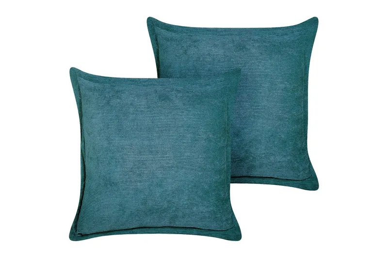 Prydnadskuddar Zinnia set om 2 Blå, Fyrkantig - Blå, Fyrkantig - Textil & mattor - Filtar, kuddar & plädar - Prydnadskudde & kuddfodral