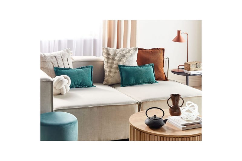 Prydnadskuddar Zinnia set om 2 Blå, Rektangulär - Blå, Rektangulär - Textil & mattor - Filtar, kuddar & plädar - Prydnadskudde & kuddfodral