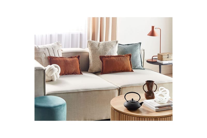 Prydnadskuddar Zinnia set om 2 Brun, Rektangulär - Brun, Rektangulär - Textil & mattor - Filtar, kuddar & plädar - Prydnadskudde & kuddfodral