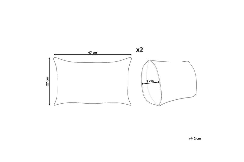Prydnadskuddar Zinnia set om 2 Grön, Rektangulär - Grön, Rektangulär - Textil & mattor - Filtar, kuddar & plädar - Prydnadskudde & kuddfodral