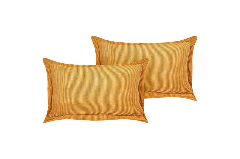 Prydnadskuddar Zinnia set om 2 Gul, Rektangulär - Gul, Rektangulär - Textil & mattor - Filtar, kuddar & plädar - Prydnadskudde & kuddfodral