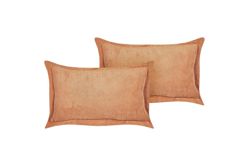 Prydnadskuddar Zinnia set om 2 Orange, Rektangulär - Orange, Rektangulär - Textil & mattor - Filtar, kuddar & plädar - Prydnadskudde & kuddfodral