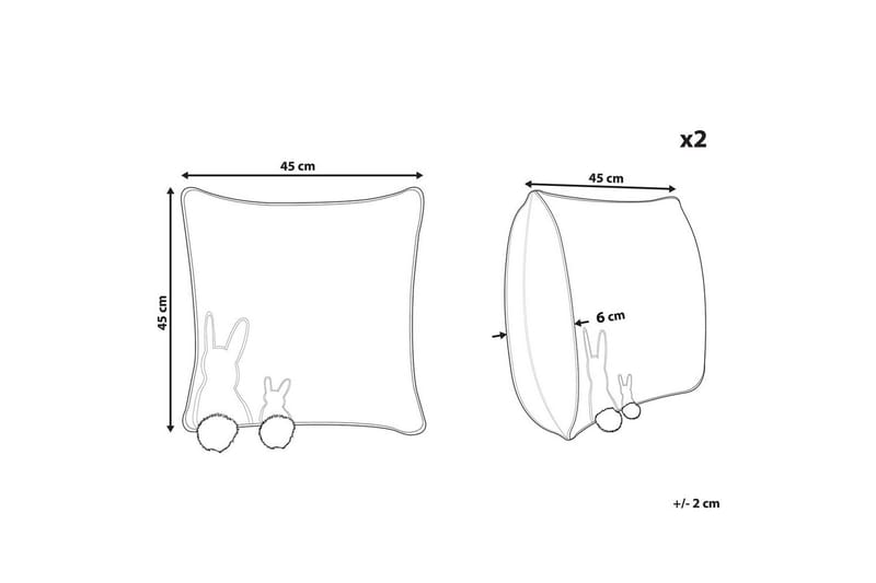 Prydnadskuddar Phlox set om 2 - Textil & mattor - Filtar, kuddar & plädar - Utekudde