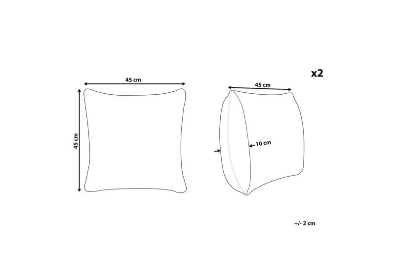 Prydnadskuddar Pumila set om 2 Vit - Vit - Textil & mattor - Filtar, kuddar & plädar - Prydnadskudde & kuddfodral