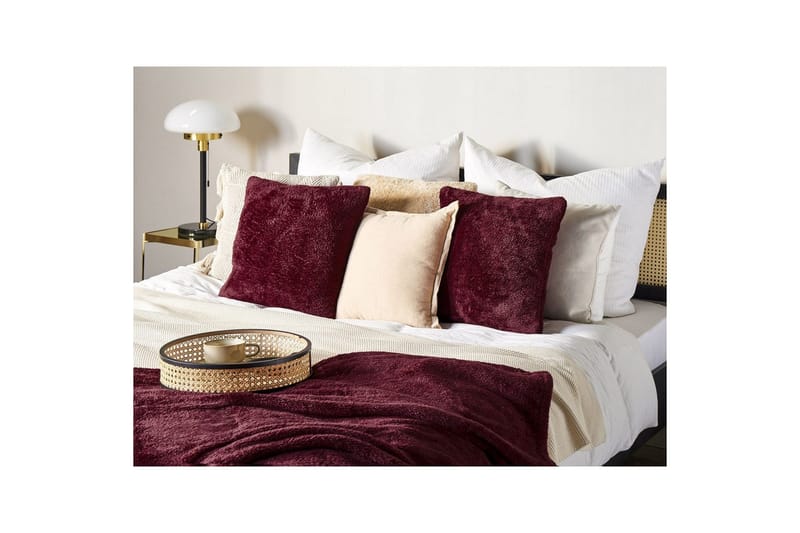 Prydnadskuddar Pilea Röd - Röd - Textil & mattor - Filtar, kuddar & plädar - Utekudde