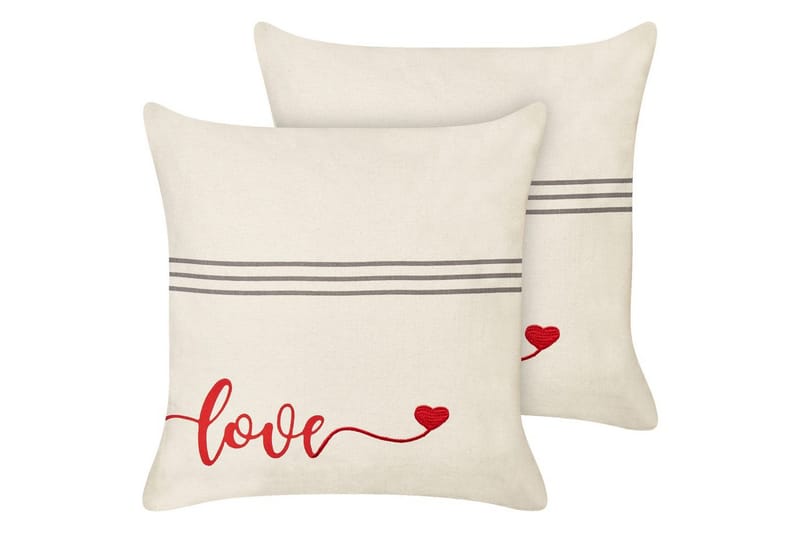 Prydnadskuddar Plumeria set om 2, undefined