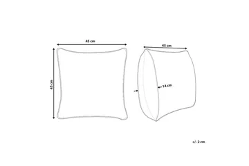 Prydnadskuddar Pilea Grön - Grön - Textil & mattor - Filtar, kuddar & plädar - Utekudde