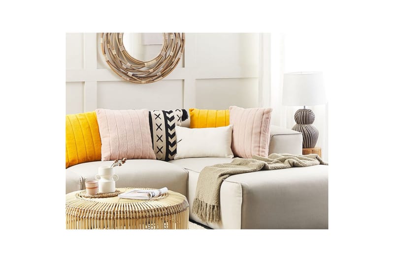 Prydnadskuddar Pumila set om 2 Rosa - Rosa - Textil & mattor - Filtar, kuddar & plädar - Prydnadskudde & kuddfodral