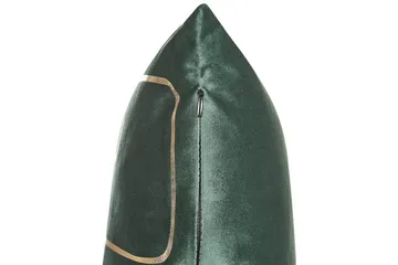 Prydnadskuddar Philodendron set om 2 Grön/guld - Grön/guld - Textil & mattor - Filtar, kuddar & plädar - Prydnadskudde & kuddfodral