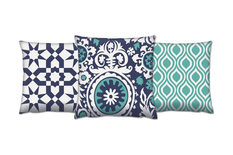 Gravel Kudde 43x43 cm 3-pack, Multi