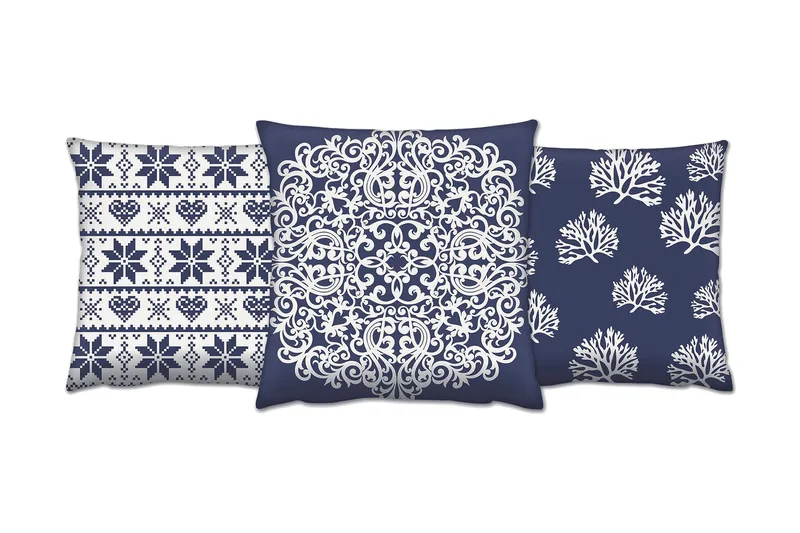 Gravel Kudde 43x43 cm 3-pack, Multi