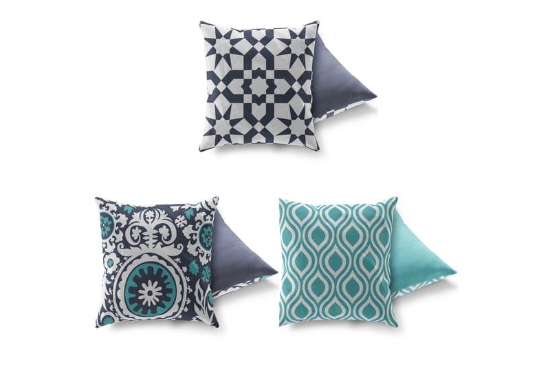 Gravel Kudde 43x43 cm 3-pack - Multi - Textil & mattor - Filtar, kuddar & plädar - Prydnadskudde & kuddfodral