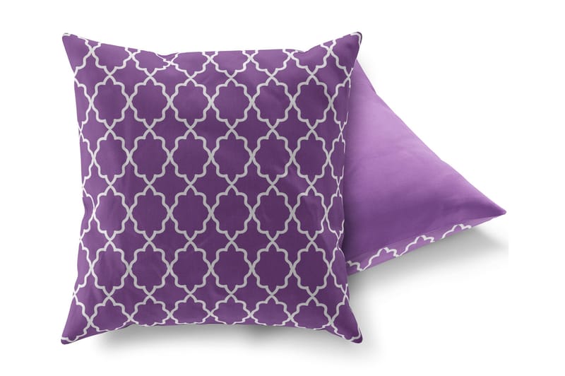 Gravel Kudde 43x43 cm - Lila/Vit - Textil & mattor - Filtar, kuddar & plädar - Prydnadskudde & kuddfodral