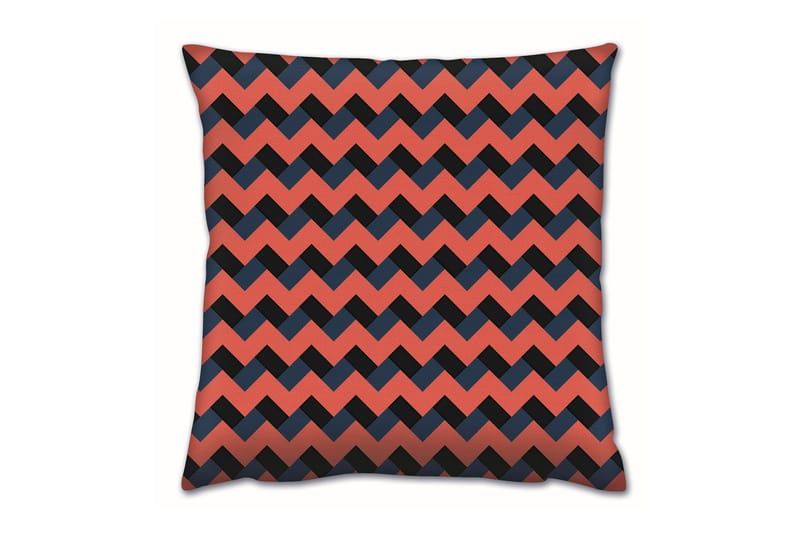 Gravel Kudde 43x43 cm, Orange/Svart