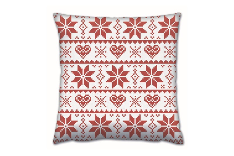 Gravel Kudde 43x43 cm - Röd/Vit - Textil & mattor - Filtar, kuddar & plädar - Prydnadskudde & kuddfodral