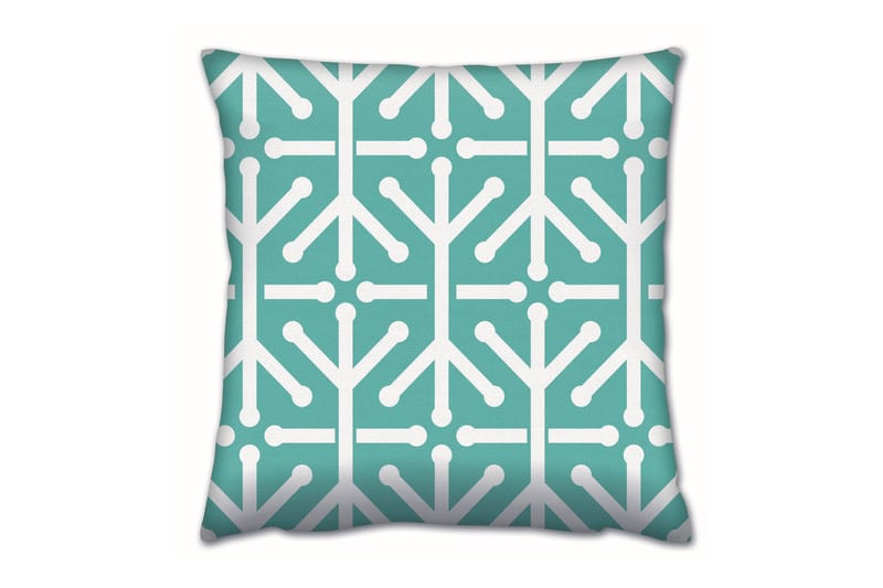 Gravel Kudde 43x43 cm - Turkos/Vit - Textil & mattor - Filtar, kuddar & plädar - Prydnadskudde & kuddfodral