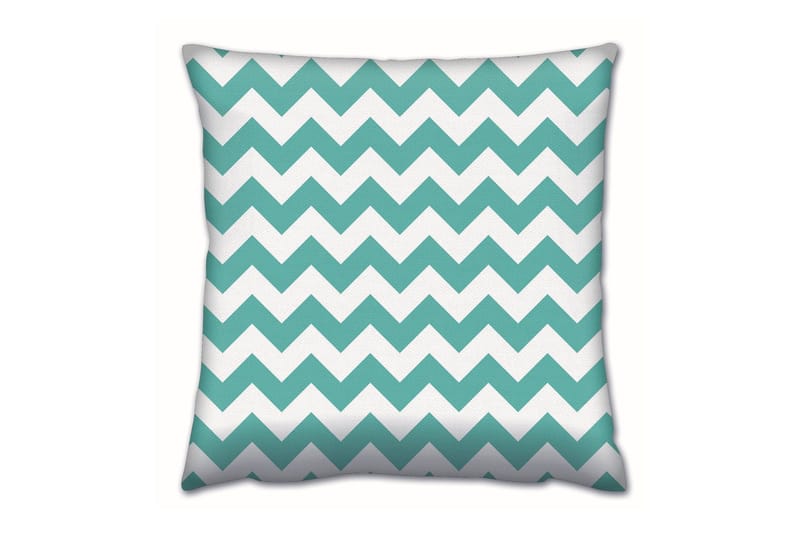 Gravel Kudde 43x43 cm - Turkos/Vit - Textil & mattor - Filtar, kuddar & plädar - Prydnadskudde & kuddfodral