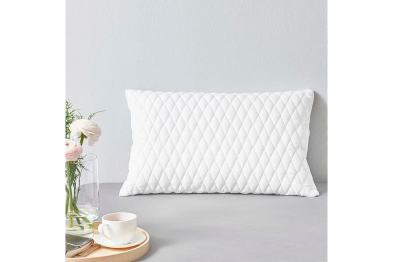 Kudde 2 st 60x40x14 cm minnesskum - Vit - Textil & mattor - Filtar, kuddar & plädar - Prydnadskudde & kuddfodral