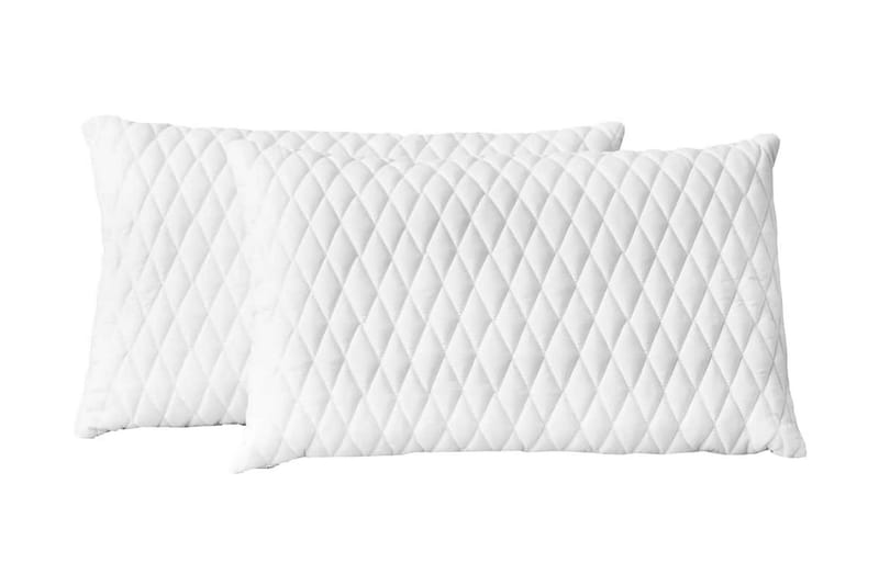 Kudde 2 st 60x40x14 cm minnesskum - Vit - Textil & mattor - Filtar, kuddar & plädar - Prydnadskudde & kuddfodral