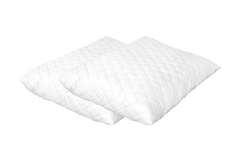 Kudde 2 st 70x60x14 cm minnesskum - Vit - Textil & mattor - Filtar, kuddar & plädar - Prydnadskudde & kuddfodral
