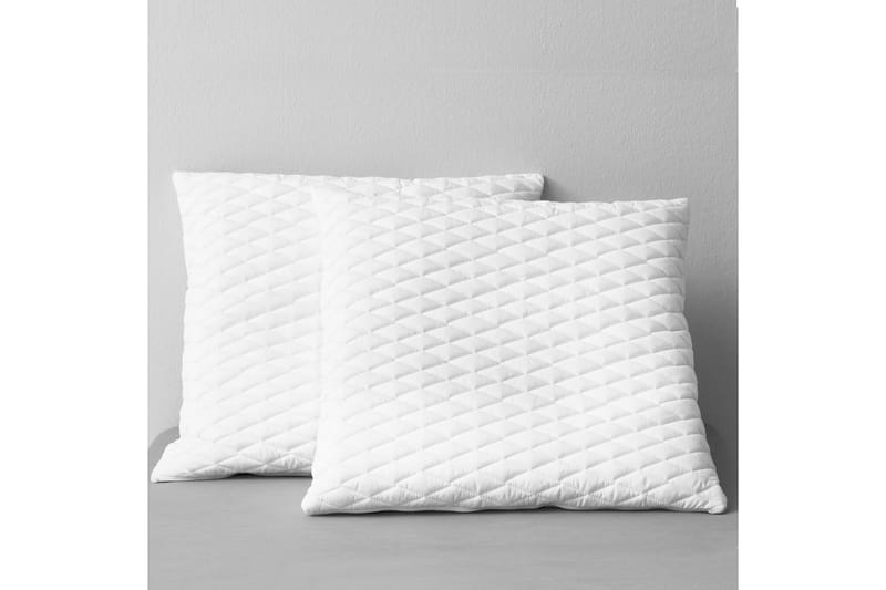 Kudde 2 st 70x60x14 cm minnesskum - Vit - Textil & mattor - Filtar, kuddar & plädar - Prydnadskudde & kuddfodral