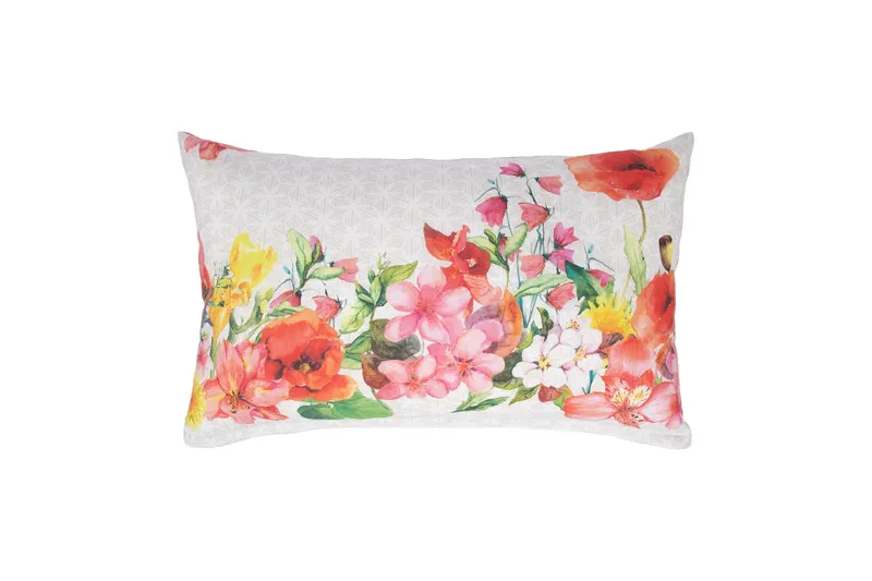 Loneta Prydnadskudde 32x50 cm Trädgårdsblommor, undefined