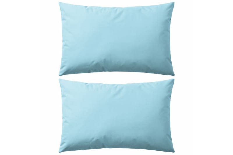 Prydnadskuddar för trädgården 2 st 60x40 cm ljusblå - Ljusblå - Textil & mattor - Filtar, kuddar & plädar - Prydnadskudde & kuddfodral