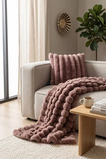 Prydnadskudde Soho 50x50 cm - Plum - Textil & mattor - Filtar, kuddar & plädar - Prydnadskudde & kuddfodral