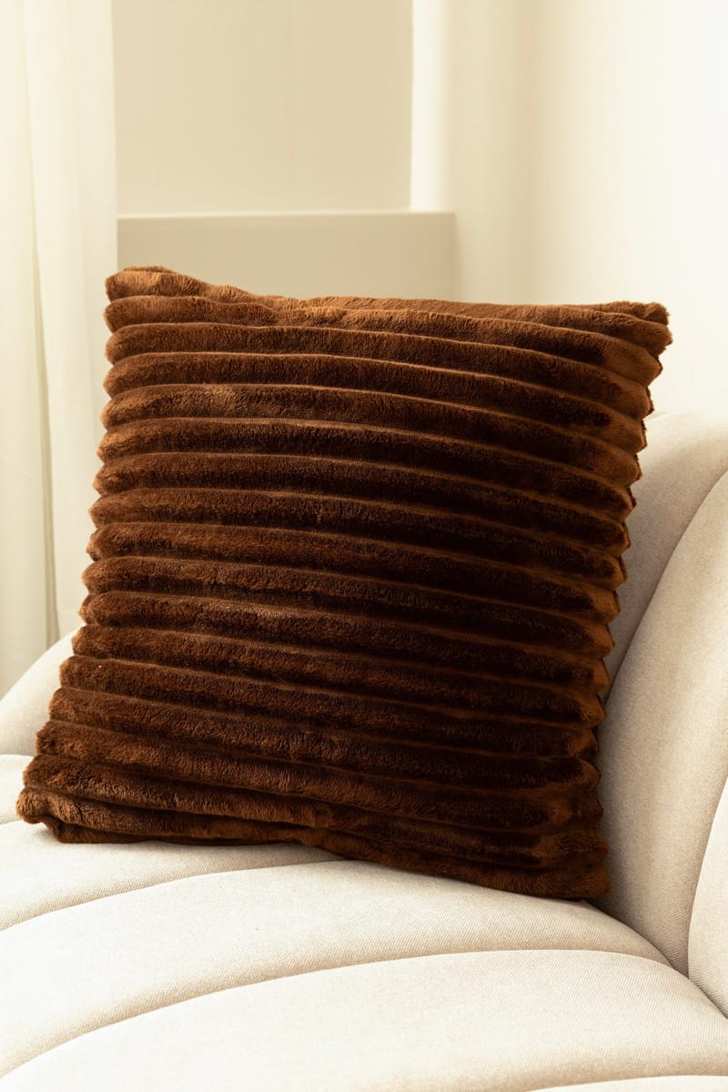 Prydnadskudde Stripe 50x50 cm - Brown - Textil & mattor - Filtar, kuddar & plädar - Prydnadskudde & kuddfodral