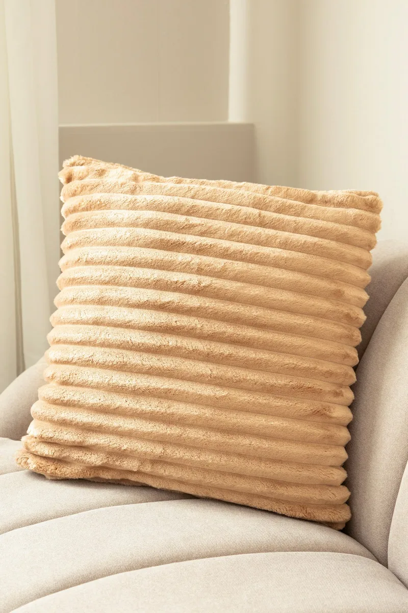 Prydnadskudde Stripe 50x50 cm - Caramell - Textil & mattor - Filtar, kuddar & plädar - Prydnadskudde & kuddfodral