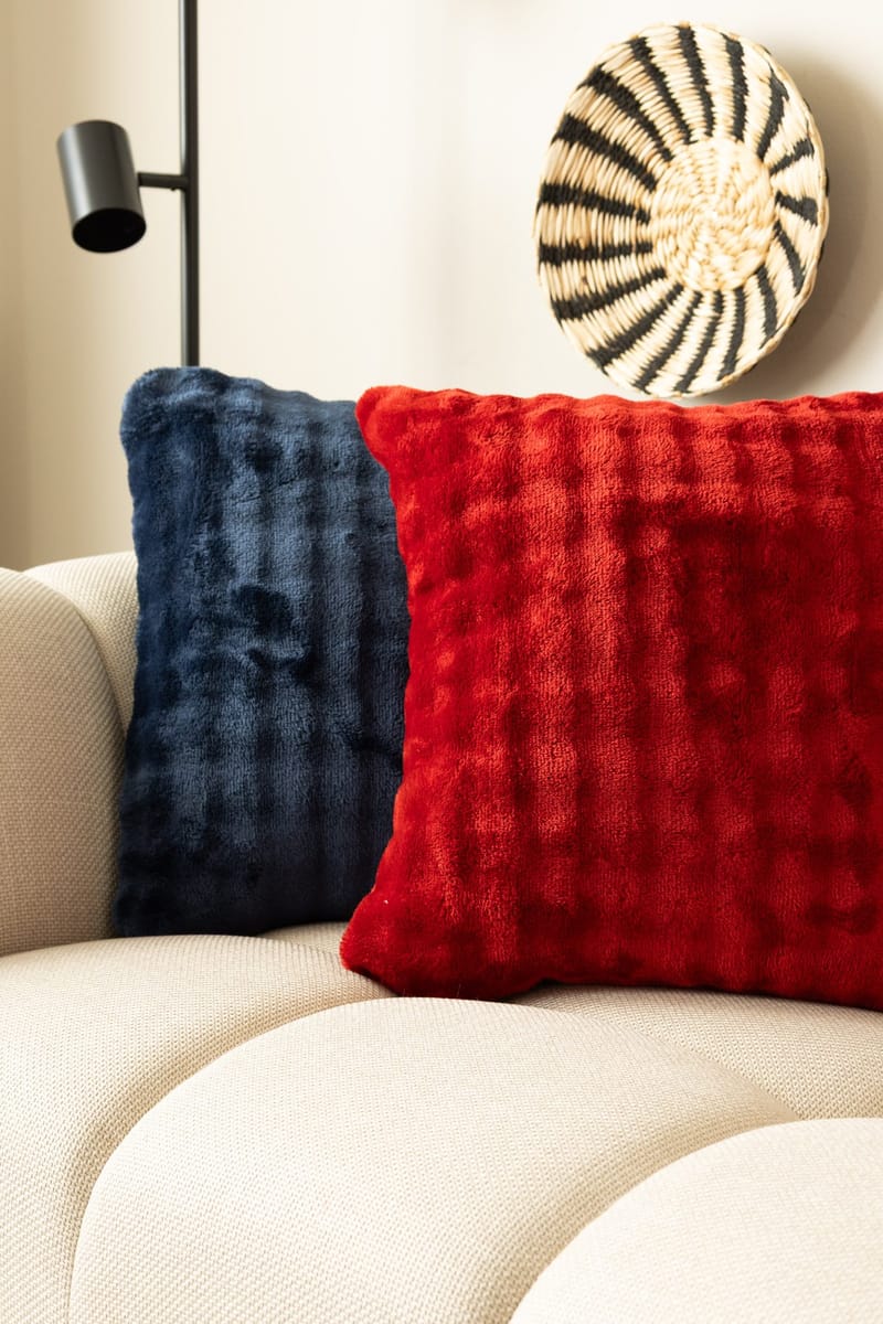 Prydnadskudde Pom Pom 50x50 cm - Röd - Textil & mattor - Filtar, kuddar & plädar - Prydnadskudde & kuddfodral