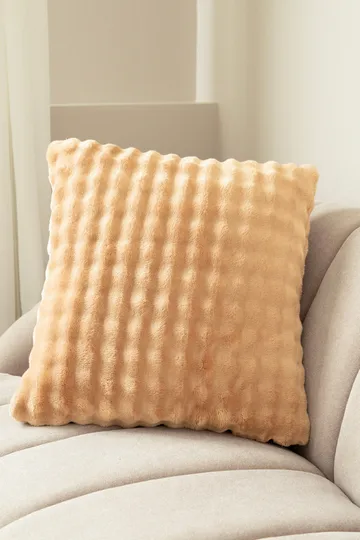 Prydnadskudde Pom Pom 50x50 cm - Karamell - Textil & mattor - Filtar, kuddar & plädar - Prydnadskudde & kuddfodral