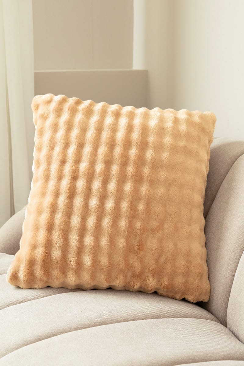 Prydnadskudde Pom Pom 50x50 cm - Karamell - Textil & mattor - Filtar, kuddar & plädar - Prydnadskudde & kuddfodral