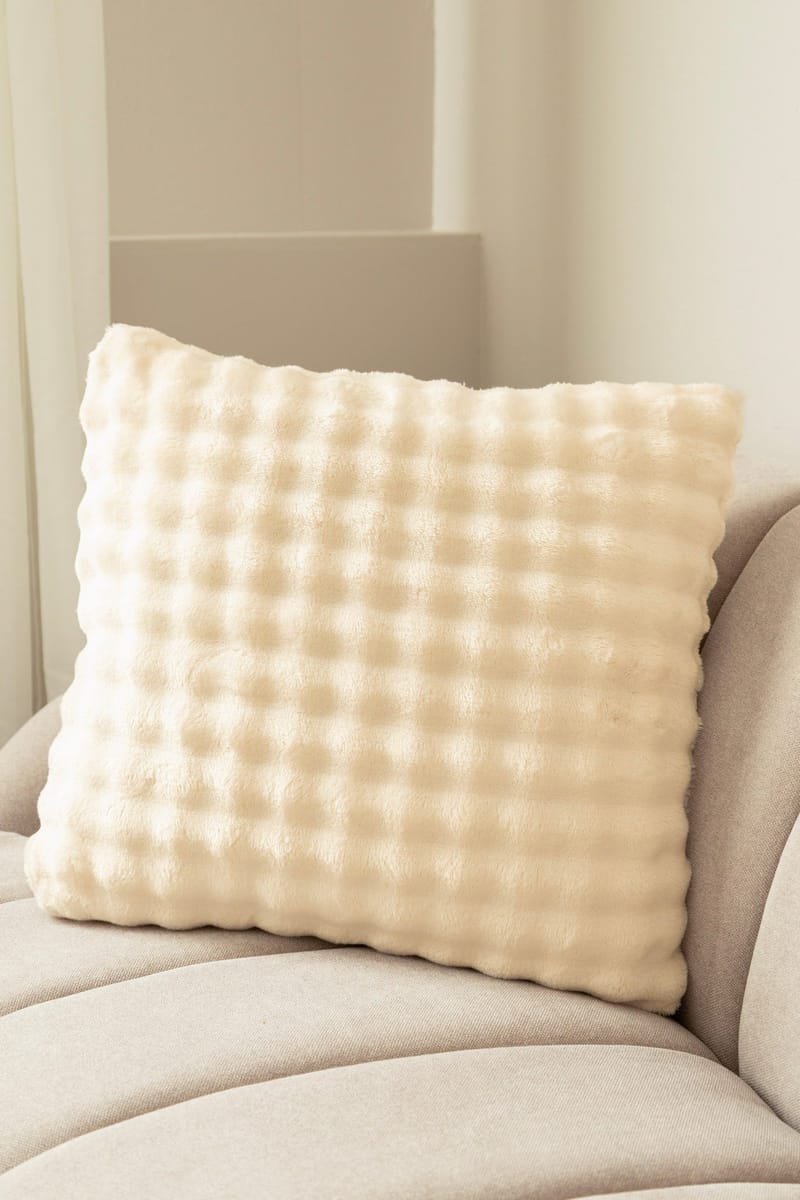 Prydnadskudde Pom Pom 50x50 cm - Krämvit - Textil & mattor - Filtar, kuddar & plädar - Prydnadskudde & kuddfodral