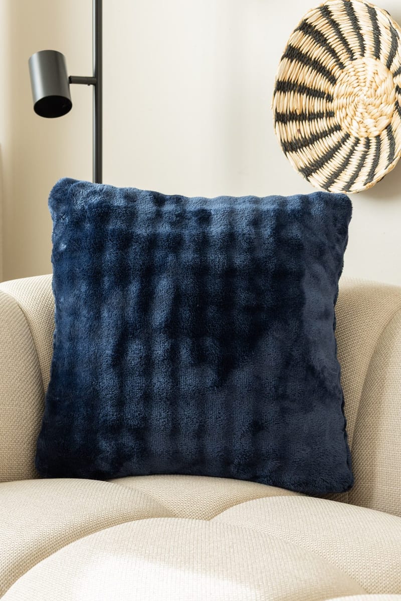 Prydnadskudde Pom Pom 50x50 cm - Marinblå - Textil & mattor - Filtar, kuddar & plädar - Prydnadskudde & kuddfodral