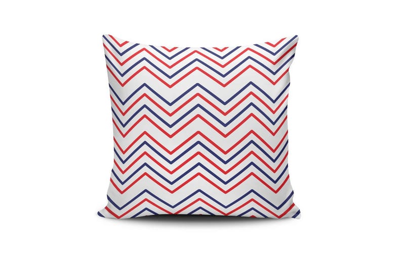 Rivorn Prydnadskudde 43x43 cm, Röd/Vit