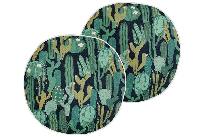 Ruffano Utomhuskudde 40 cm Rund - Grön/Blå - Textil & mattor - Filtar, kuddar & plädar - Utekudde